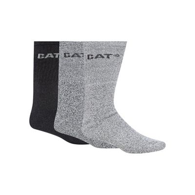 Pack of three grey boot socks